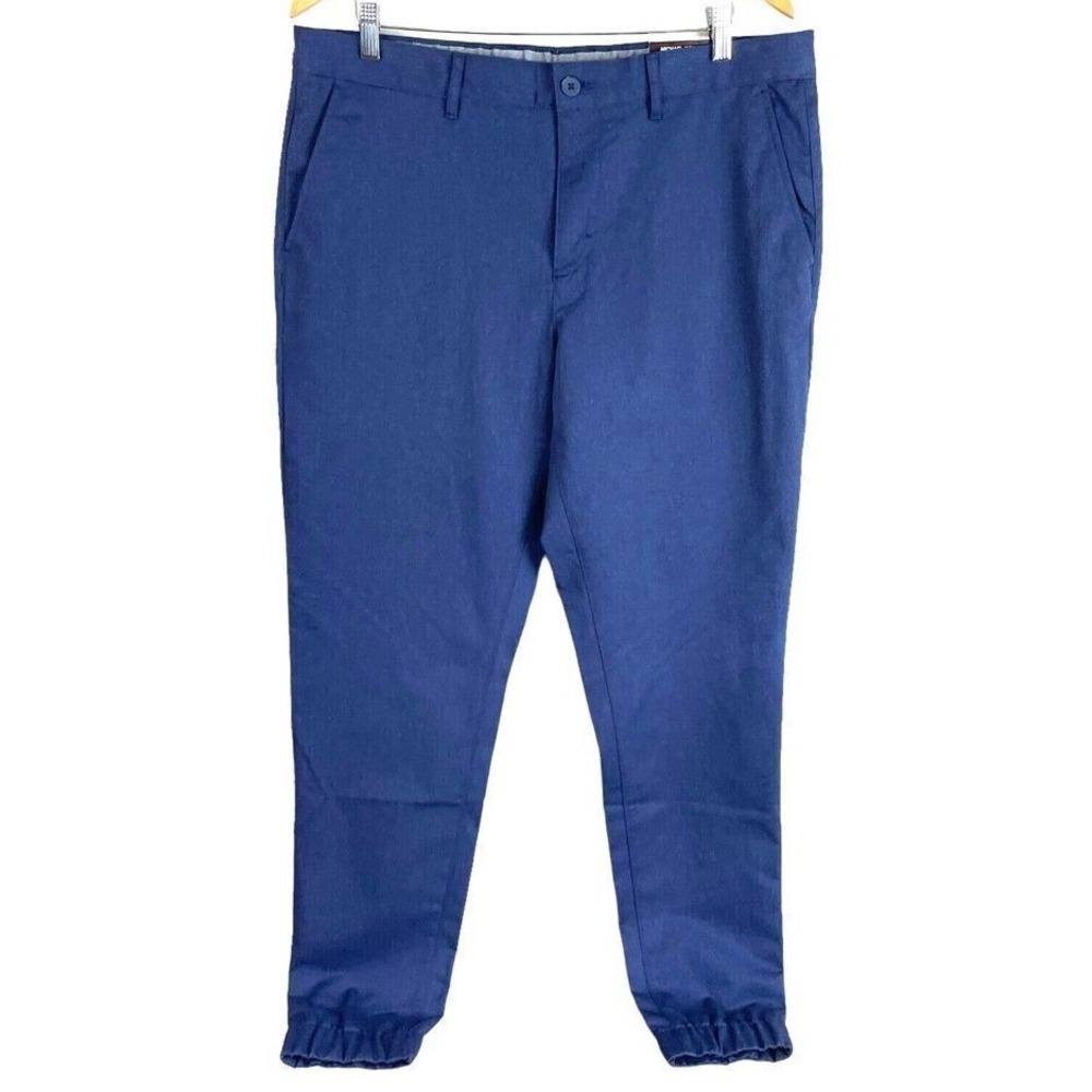 Michael Kors Performance Joggers Mens 36x34 Midnight Blue Slim Fit Stretch Pants